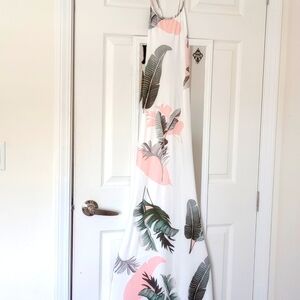Tropical long beach dress